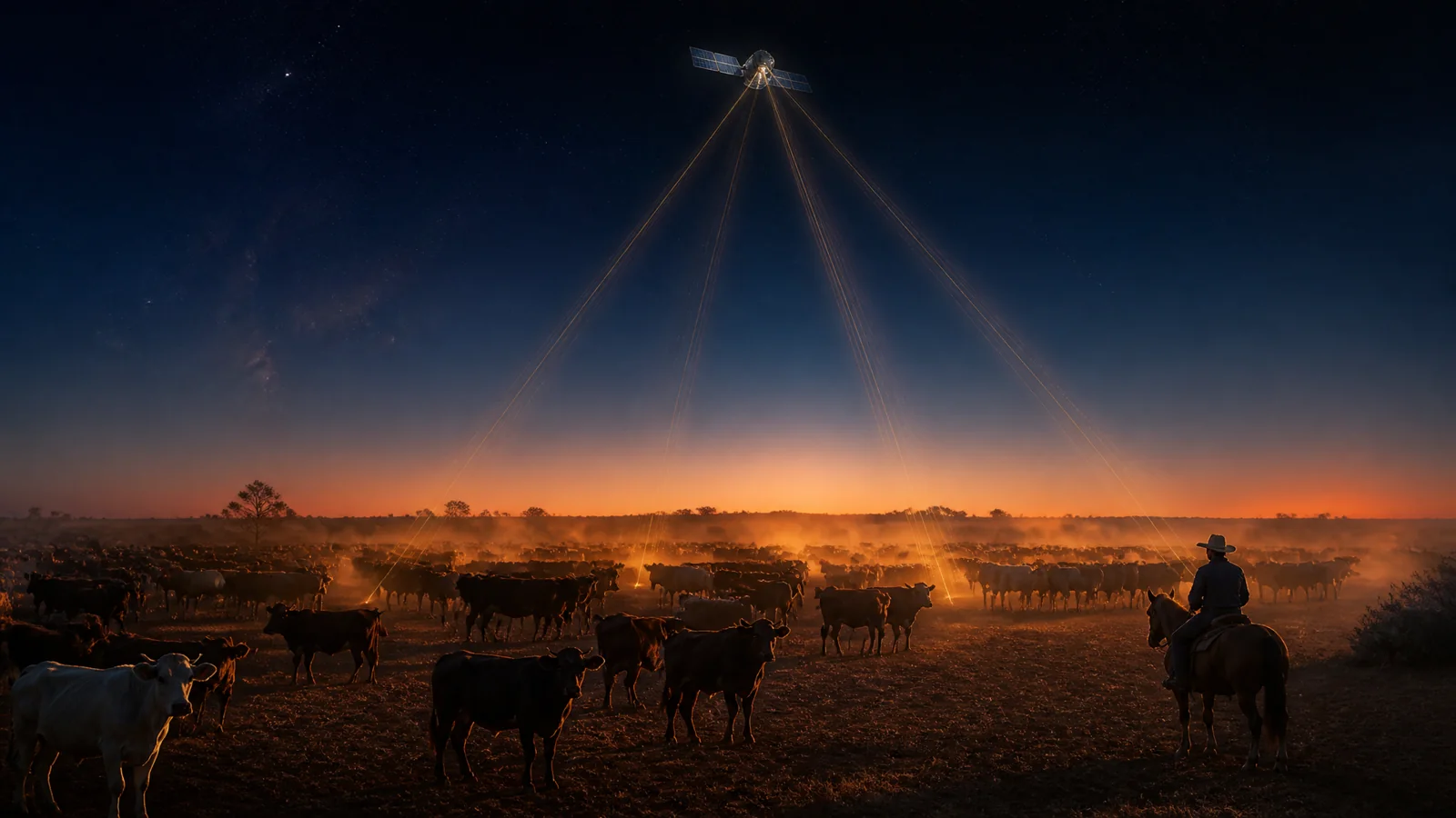 NTN Direct-to-Cell livestock tracking via satellite
