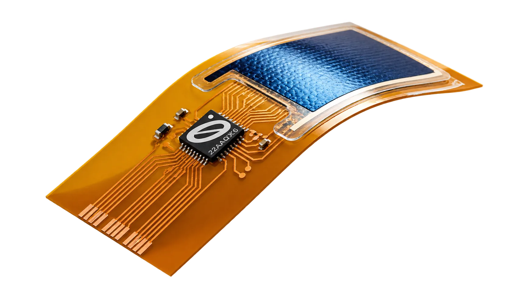 Flexible StiknTrak sensor circuit with a biofuel-cell power layer