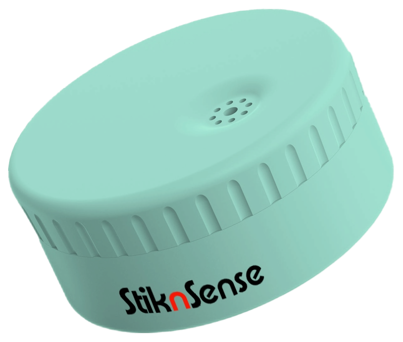 Custom temperature and humidity sensor beacon in mint industrial enclosure