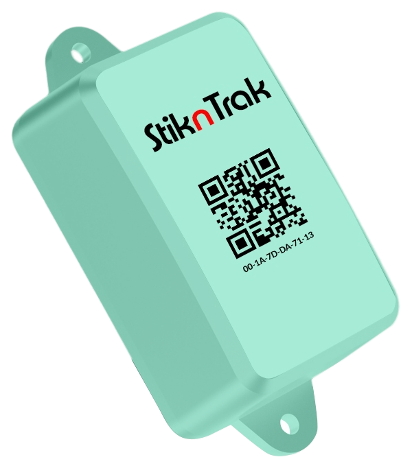 Custom long-range BLE beacon in mint industrial enclosure